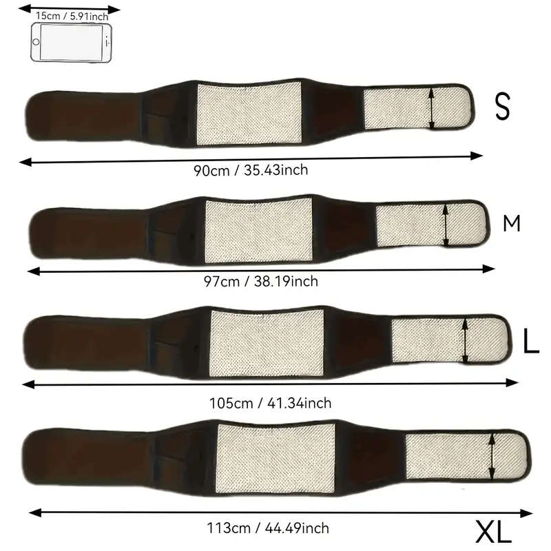 1pc Adjustable Relaxation Lumbar Support Belt Size L Comfortable Back Support Suitable