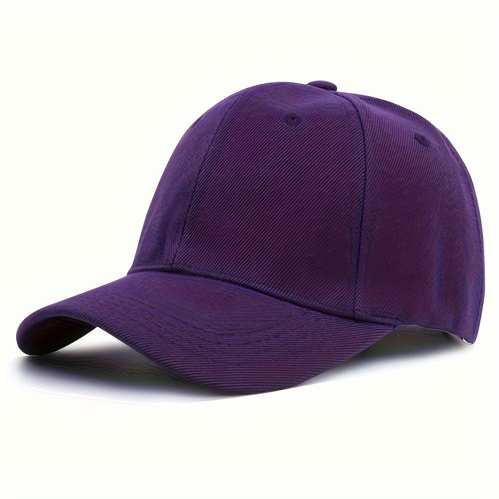 Curved Brim Adjustable Sun Hat Fashion Baseball Cap Solid Color Sunscreen Sports Dad Hat For