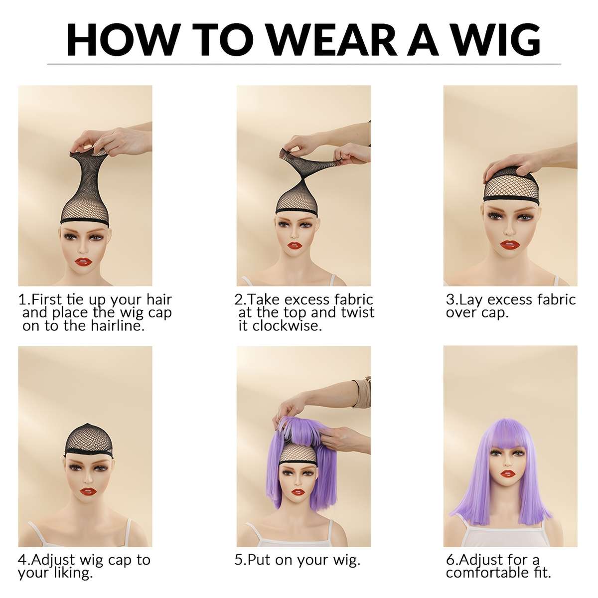 1Pc Style1 60.96cm Fashion Design Wig