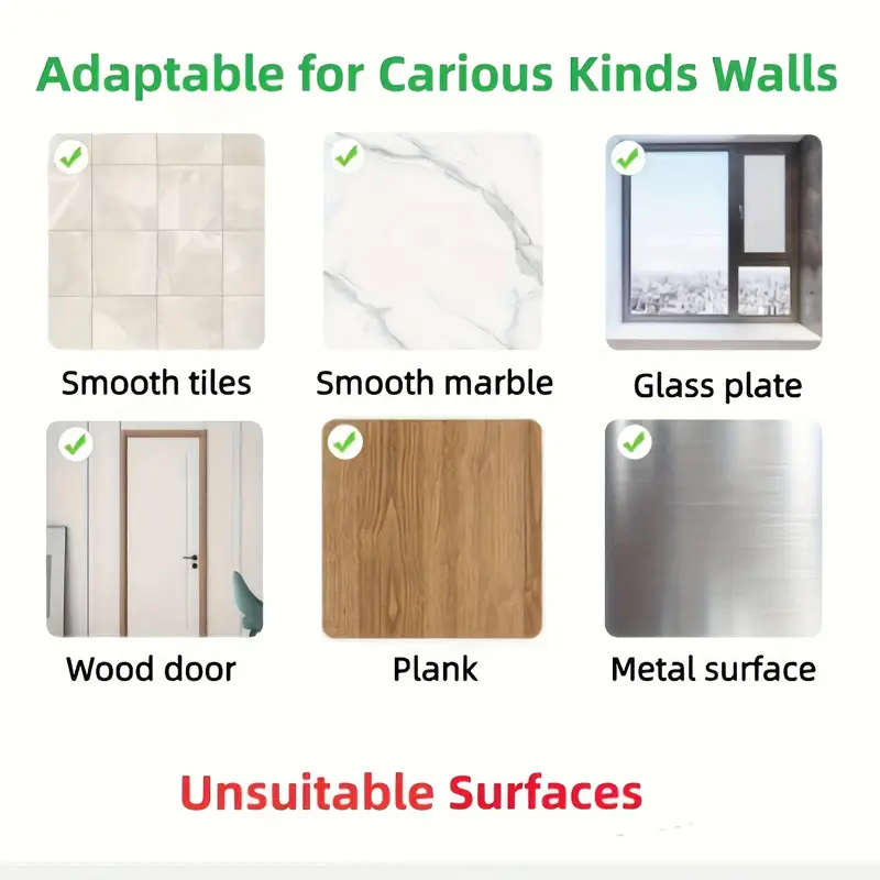 10 pcs Cute Black Adhesive Wall Hooks - No-Drill, Easy Install Plastic Hooks for Kitchen & Bathroom