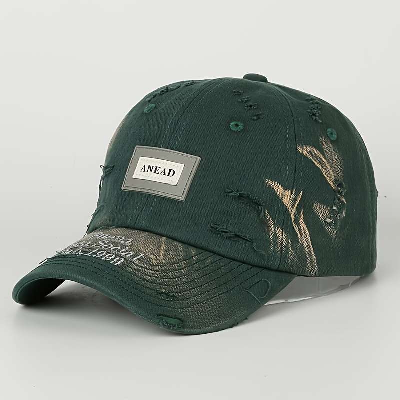 New Hard Top Large Head Circumference Letter Baseball Cap Women's Casual Spring and Summer Kore