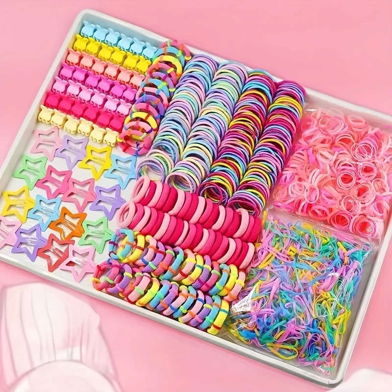 875pcs Set of Hair Accessories Including Hairpins Clips And Hair Ties for Girls Featuring Princess-T