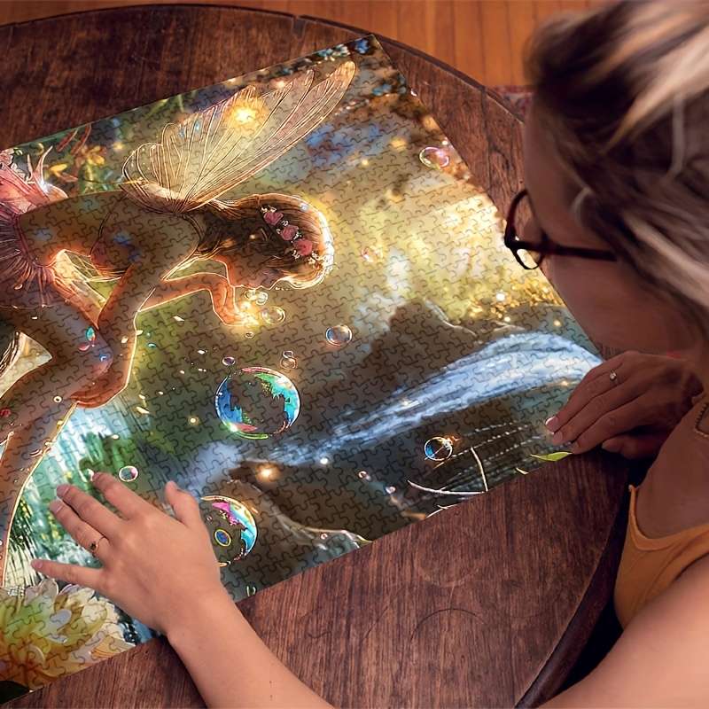 1000pcs Waterfall Fairy Jigsaw Puzzle Large Challenging Paper Puzzle for Adults I