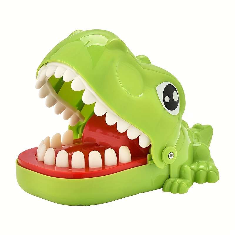Green Hilarious Dinosaur Finger Biting Toy