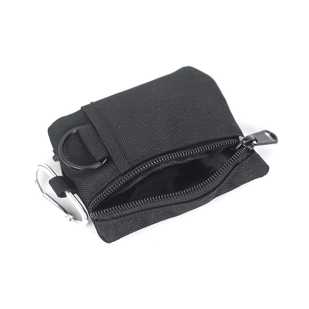 Mini Coin Purse Key Pouch Casual Style Nylon Zipper Sports Storage Bag Polyester Material
