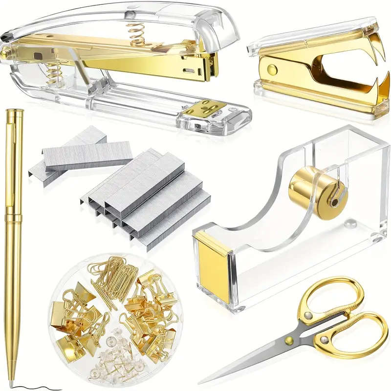 Gold Acrylic Stapler Set