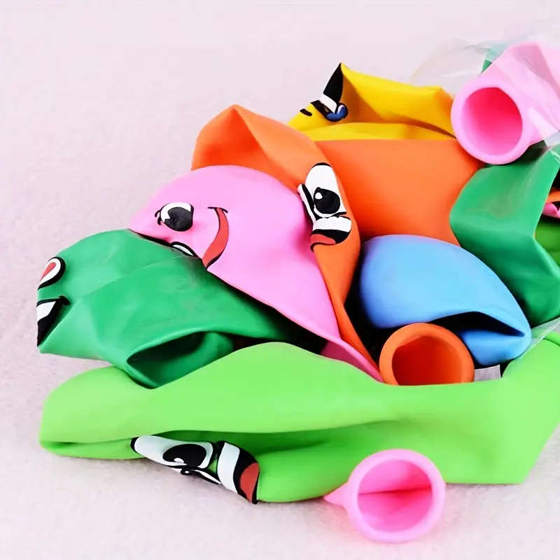 20 Colorful Latex Smiley Face Balloons