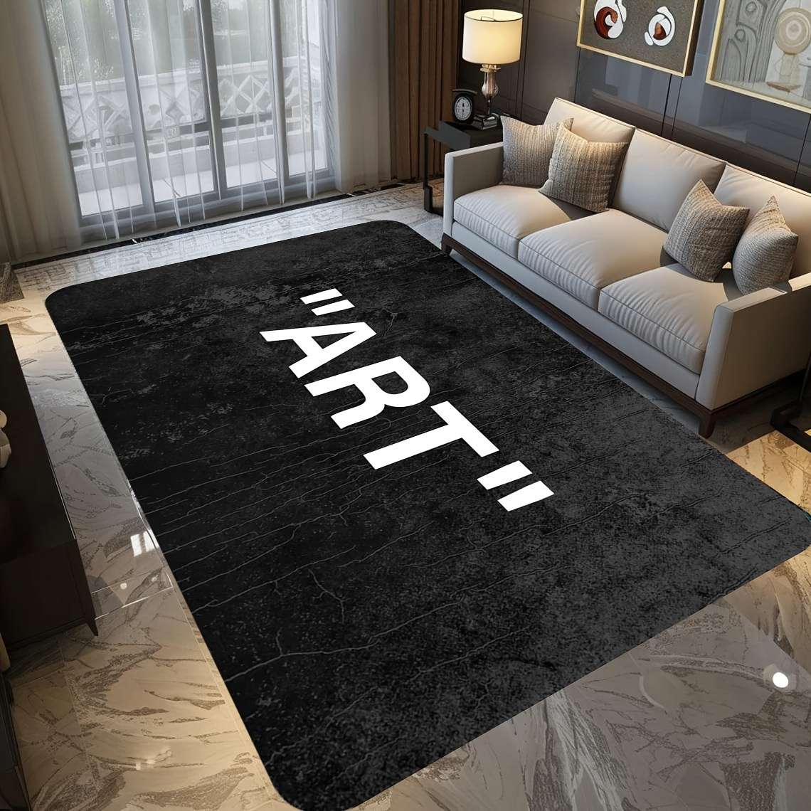 1Pc Black 100x160cm 39.37x62.99inch Floor Mat