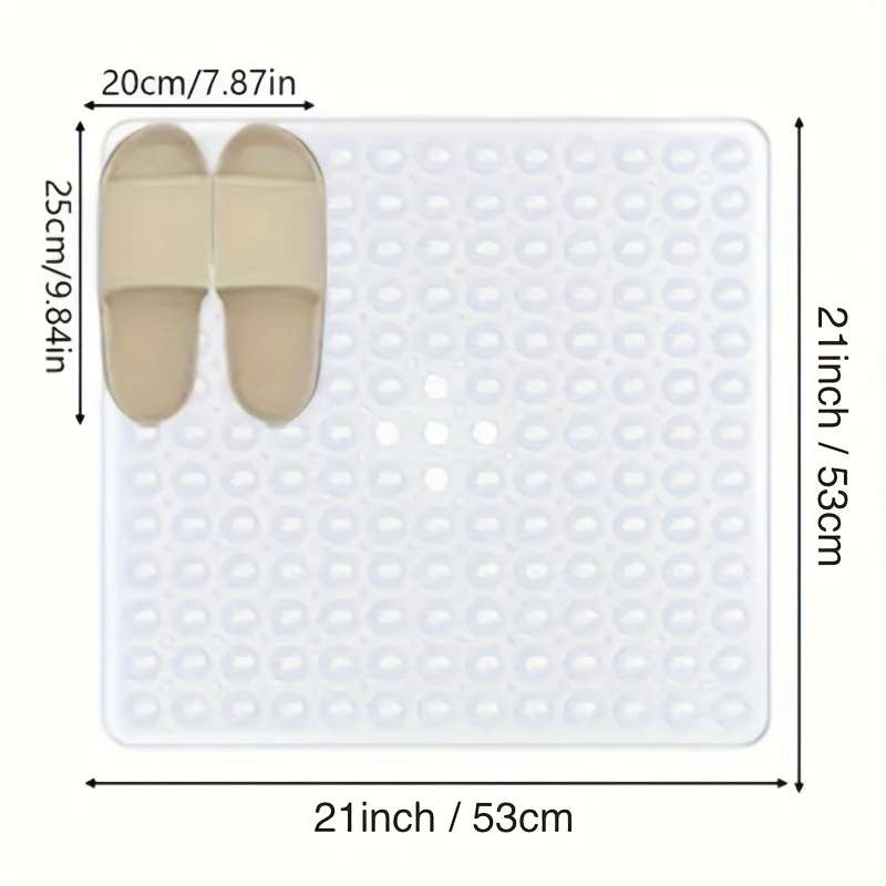 1Pc Transparent Color 53x53cm Floor Mat