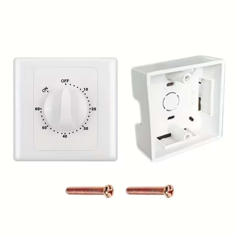 Digital Countdown Timer Switch Wall Mount Power Control Socket 60 Minutes