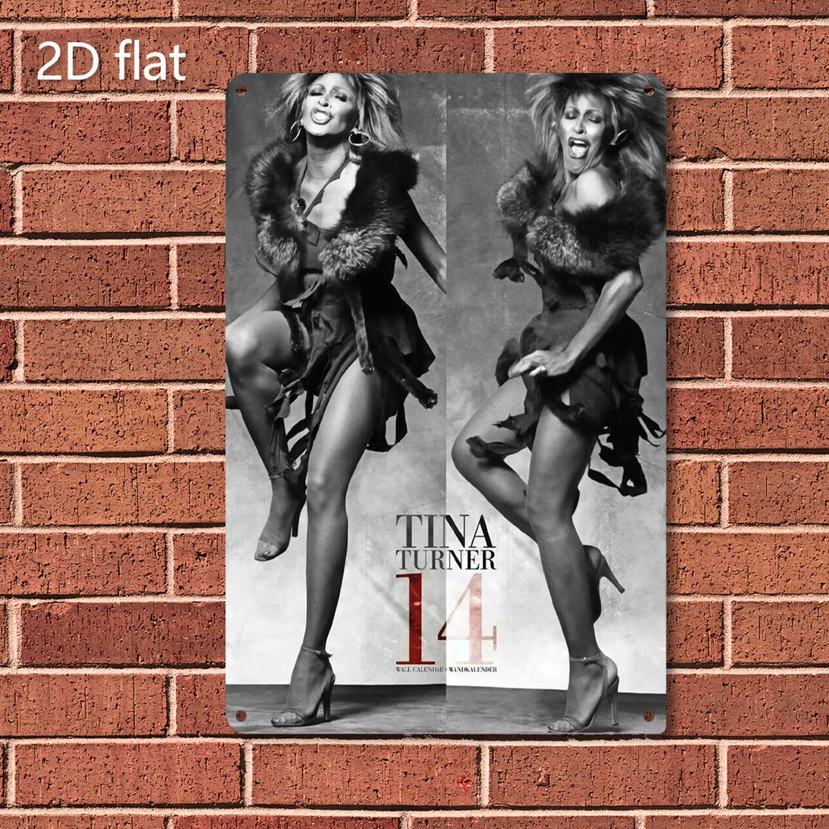 1pc 2D Flat Elegant Tina Turner Dancing Charm Wall Decor