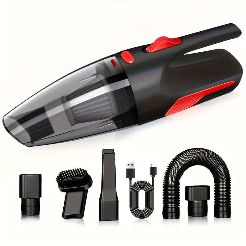 7pcs Set of High-Power Cordless Vacuum Cleaners High-Power Dual-Use Vacuum Cleaner for Home and Car