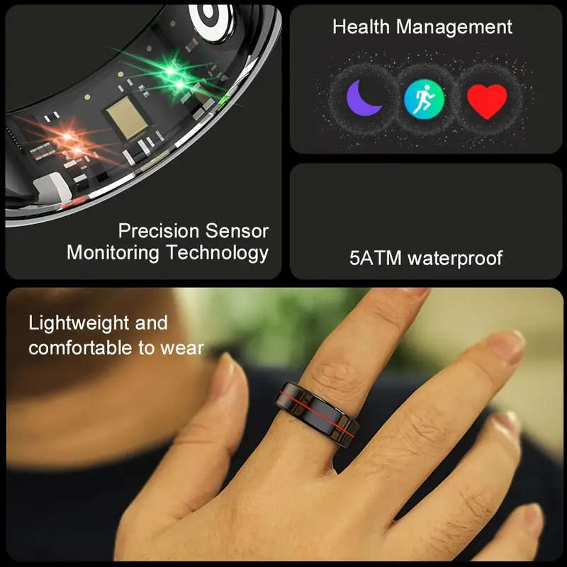 Men's Smart Ring - Fitness and Health Tracker