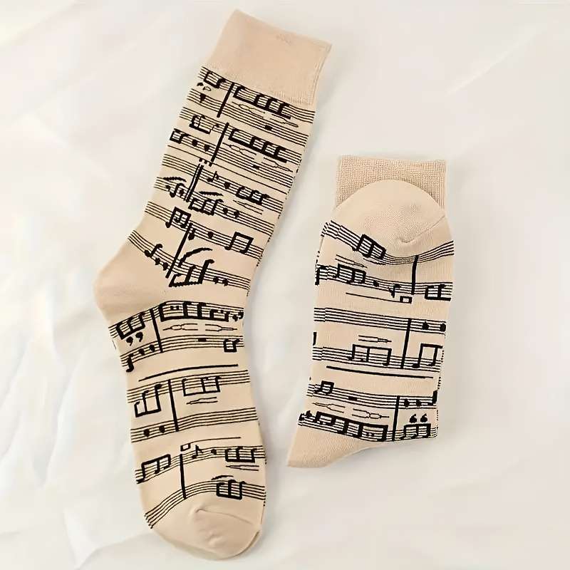 1 Pair Of Notes One Size Socks