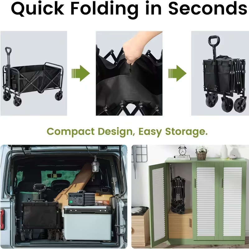 Heavy-Duty Multi-Functional Folding Trolley - Large