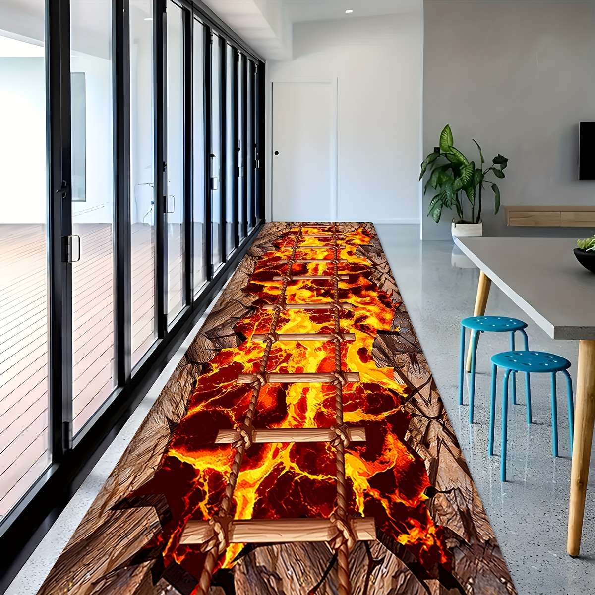 1Pc 23.6x118.1inch 60x299cm Floor Mat