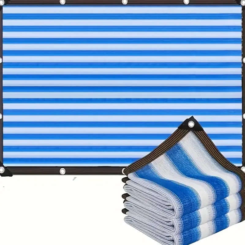 Blue And White Striped Outdoor Rectangular Awning 4×4m