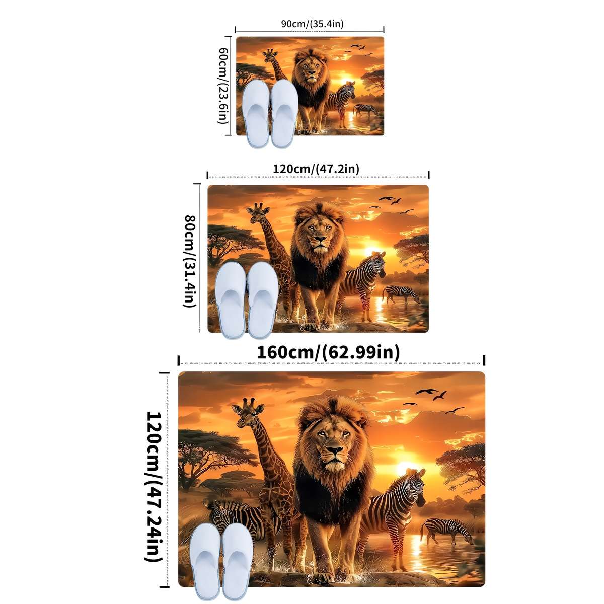 1Pc 80x120cm 31.4x47.2inch Floor Mat