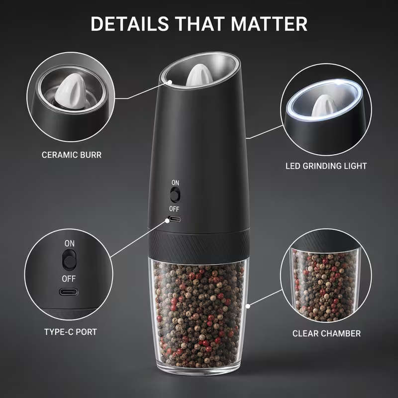 Electric Salt and Pepper Grinder