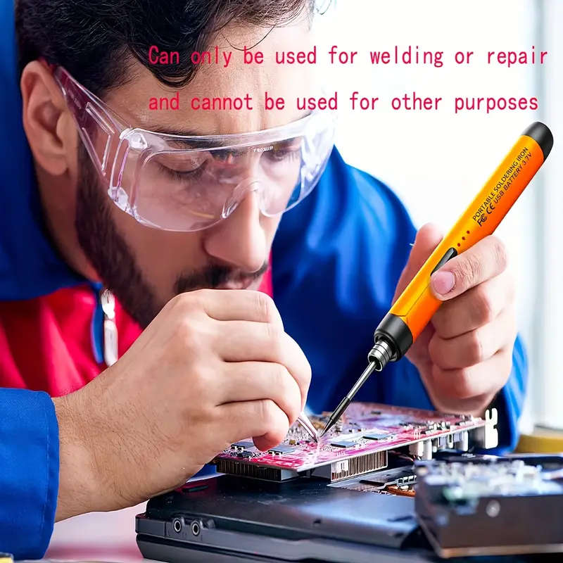 USB Cordless Soldering Iron 3 Heat Settings  Soldering Flux Stand Storage Case