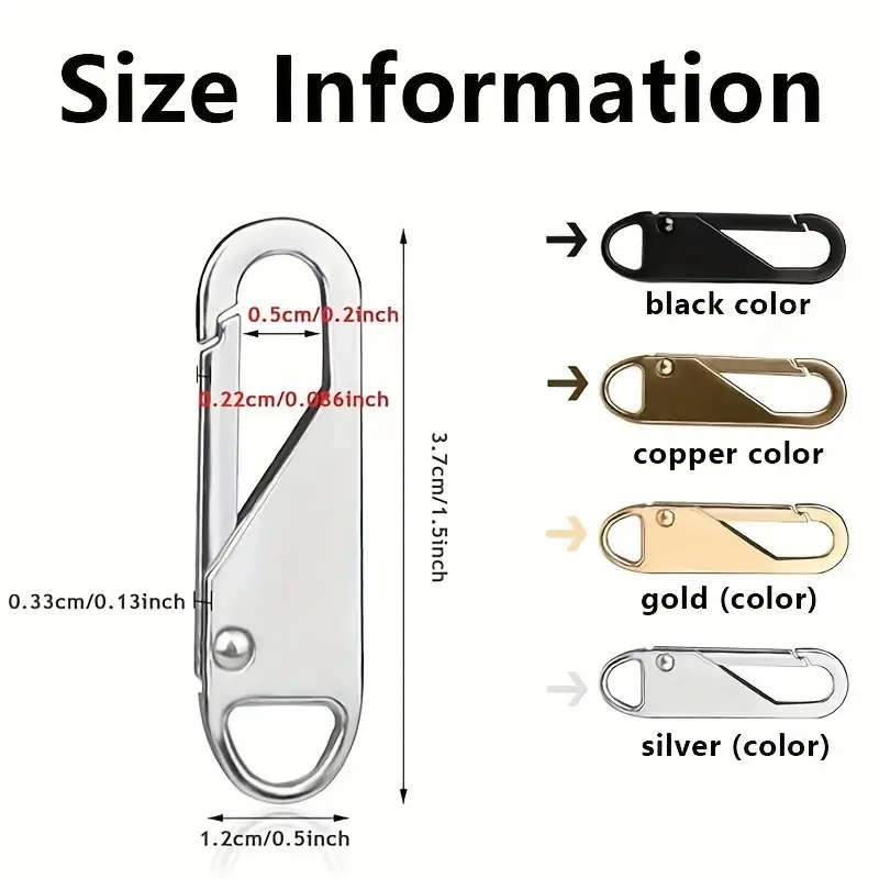 4pcs Versatile Zipper Pull Replacements