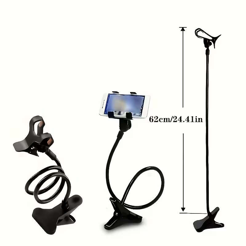 Flexible Gooseneck Phone Holder Wall Mounted Cell Phone Stand with 360 Degree Rotation