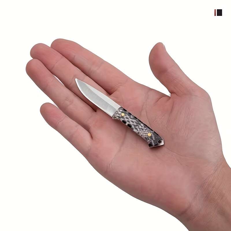 1pc Exquisite Small Straight Knife Pocket Knife Portable Stainless Steel Mini Utility Key