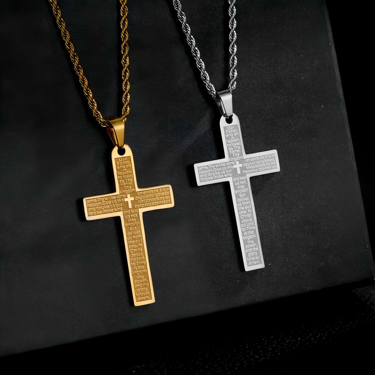 1 Piece Golden Jesus Theme Pendant