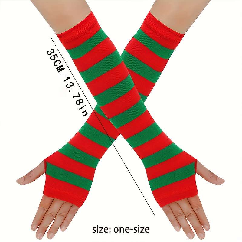 1 Pair Green Warm Gloves