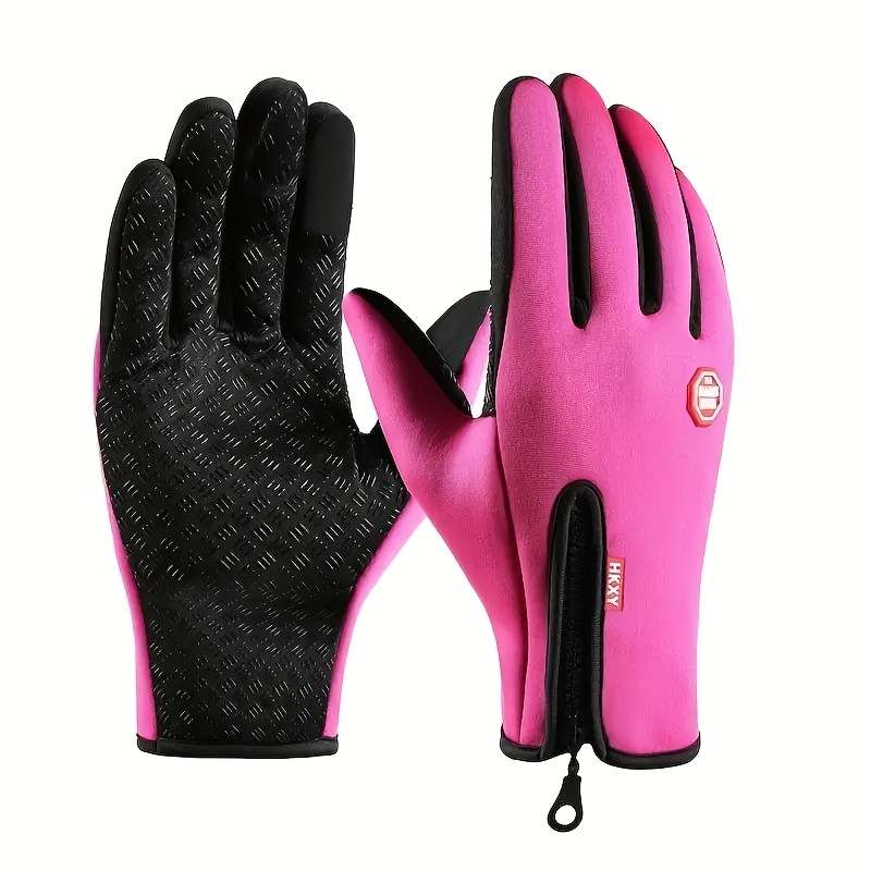 1 Pair Pink Size L Outdoor Sports Gloves