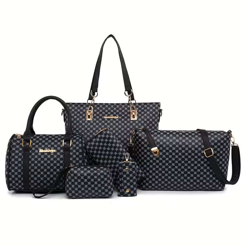 6Pcs Large Capacity Handbag Bag Set