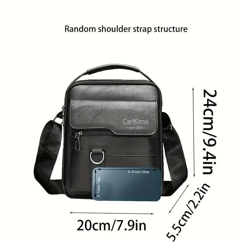 Men's Leather Shoulder Crossbody Bag