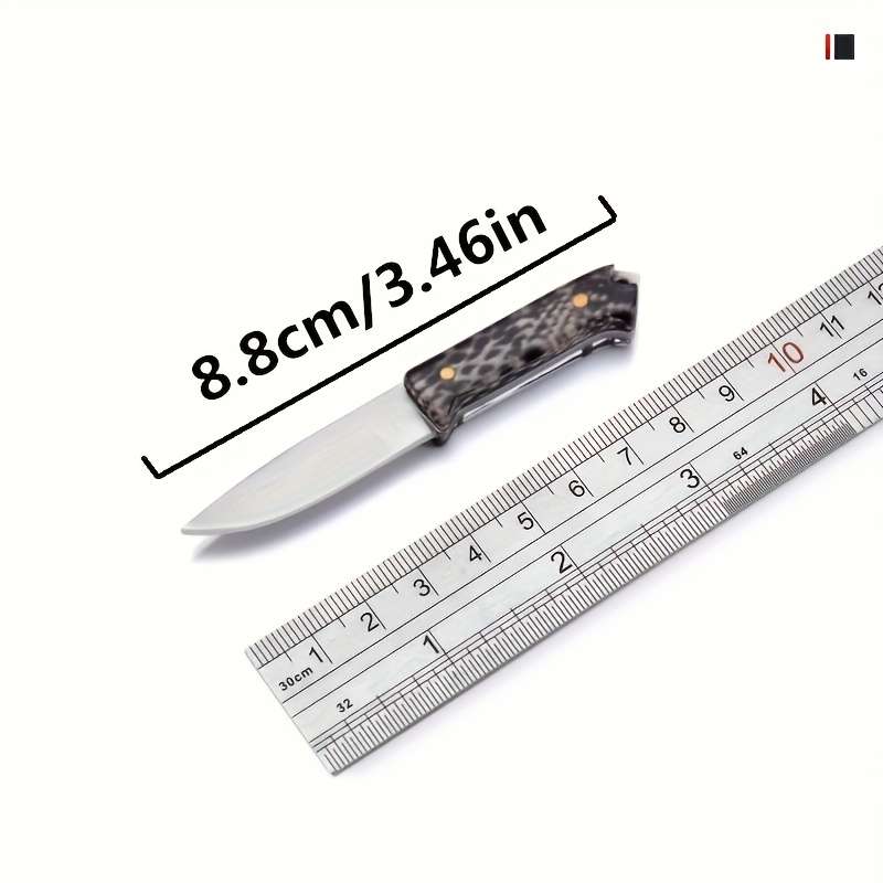 1pc Exquisite Small Straight Knife Pocket Knife Portable Stainless Steel Mini Utility Key