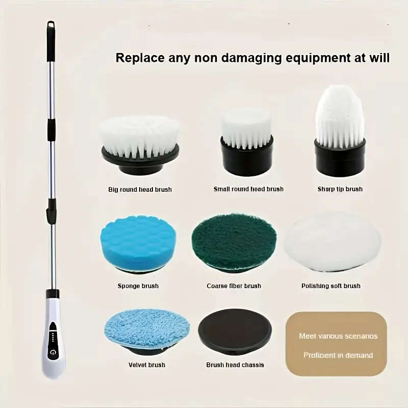 10-Piece Set With All Accessories 2025 Electric Spin Scrubber