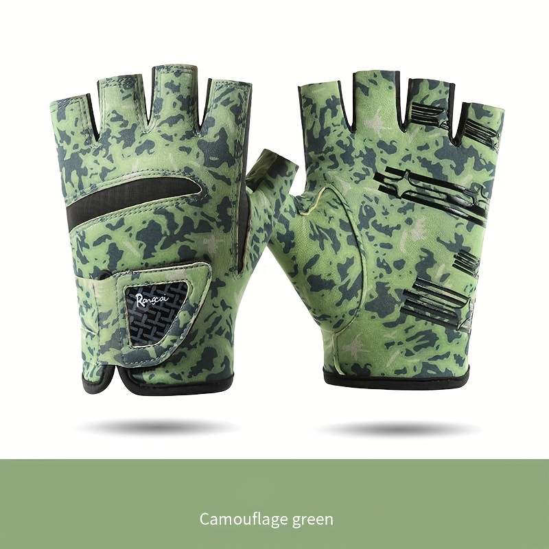 1 Pair Camo uflage Grey Size M Outdoor Sports Gloves