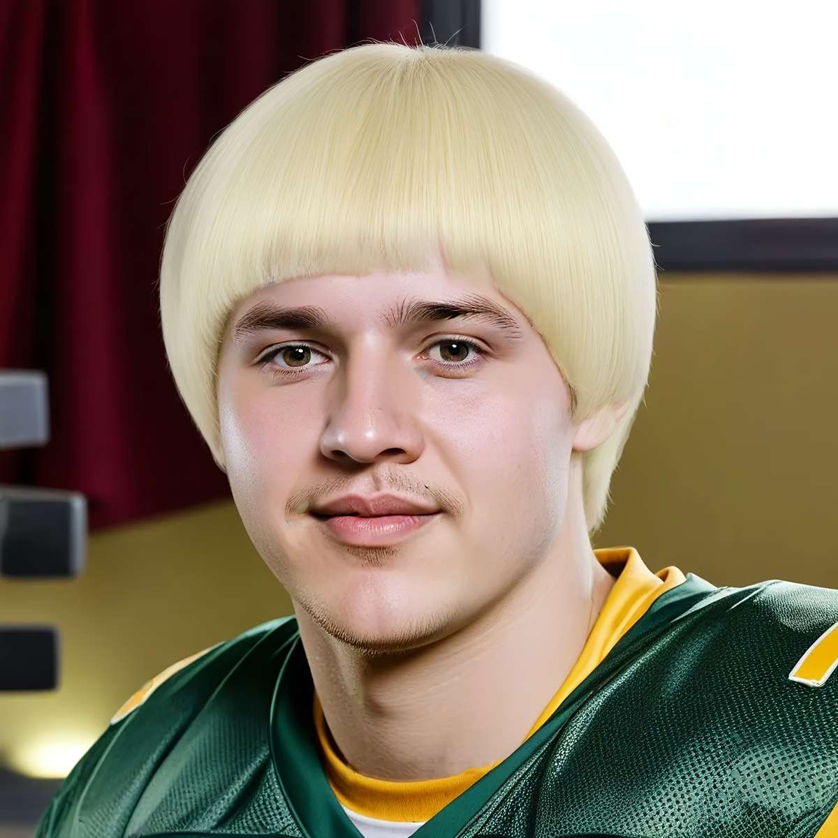 1Pc Brown 25.4cm Fashion Design Wig