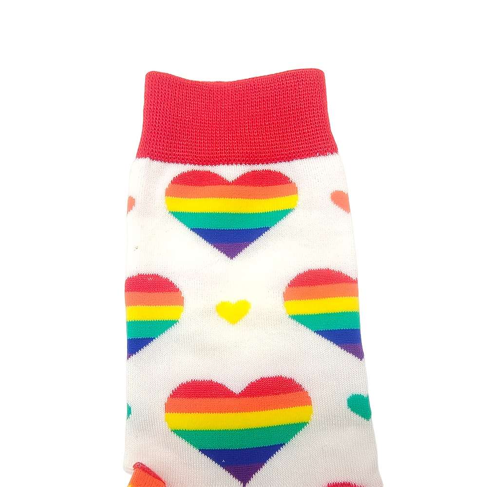 1 Pair White Love Style One Size Socks