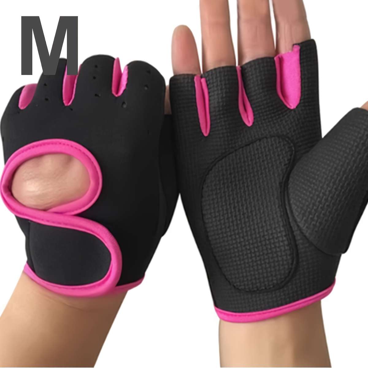 1 Pair Black Size M Outdoor Sports Gloves