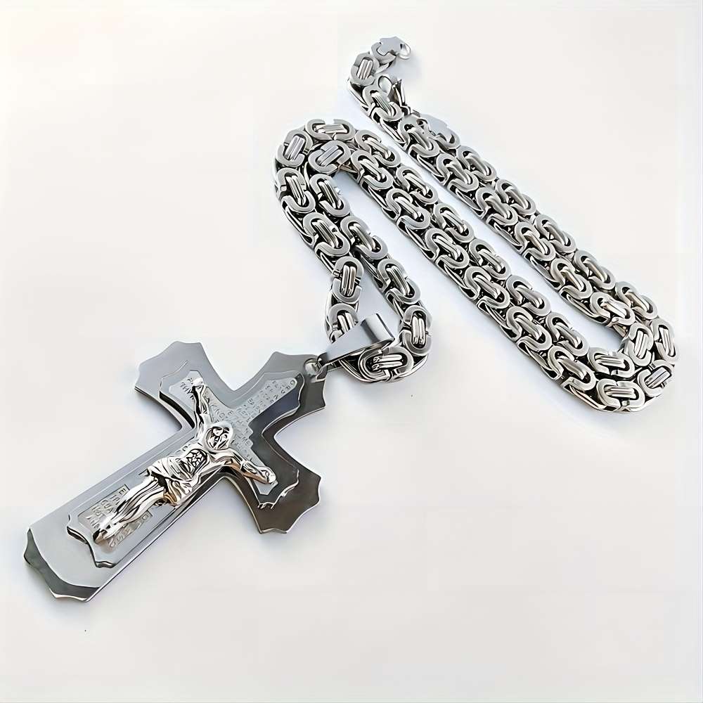 1 Piece Silvery Jesus Theme Pendant