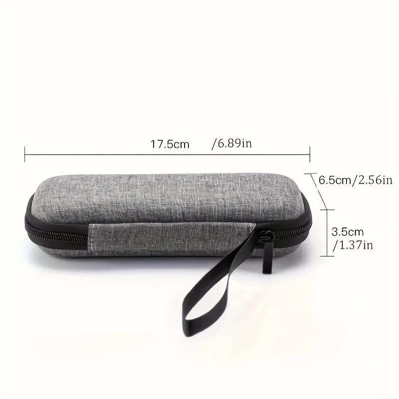 1pc Vintage-Inspired EVA Hard Shell Razor Case Portable Durable Water-Resistant Easy to Clean Gray