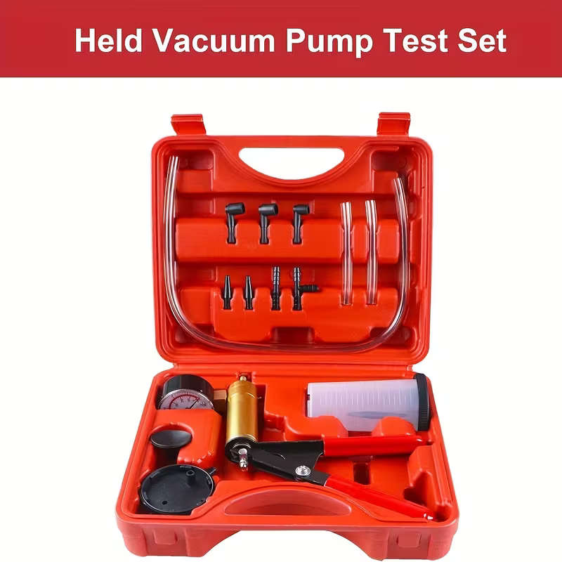 16pcs Brake Bleeder Kit Handheld Vacuum Pump Tester with Adapters for Automotive