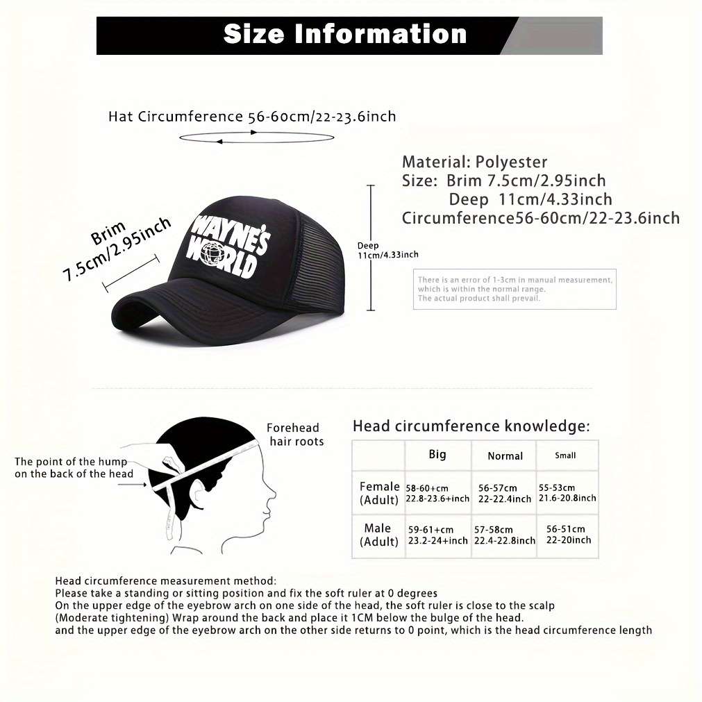 Wayne'S World Hat Embroidered Wayne'S World Baseball Cap Dad Hat