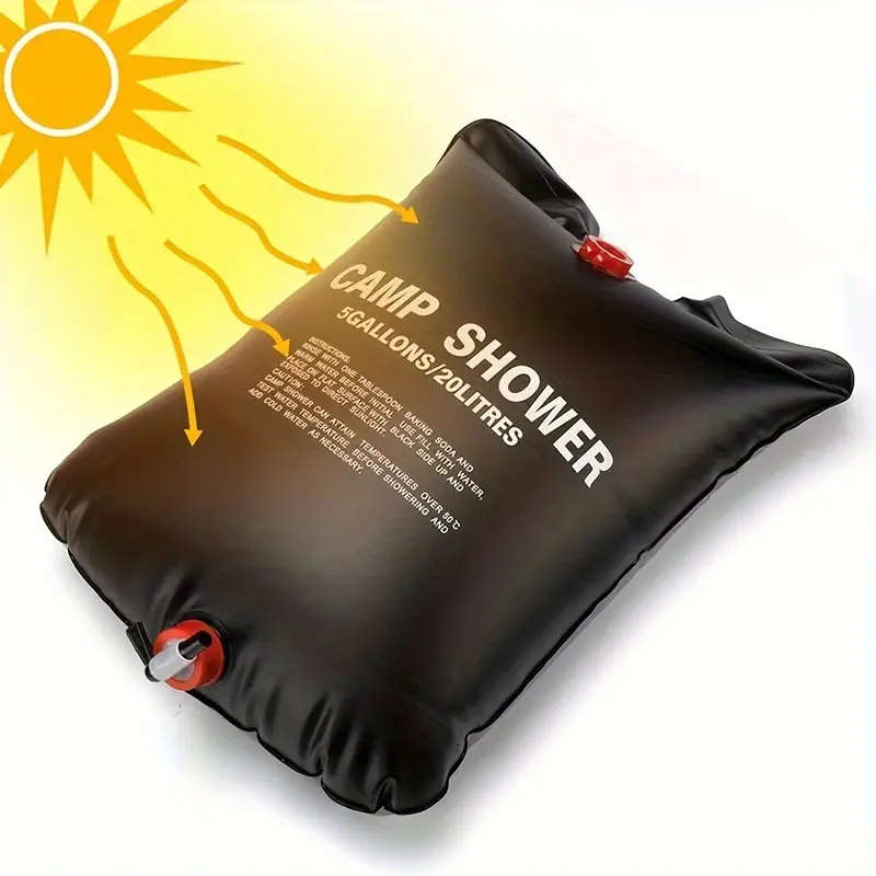 20L Portable Camping Shower Bag With Removable Hose On-off Switchable Shower Head Perfect