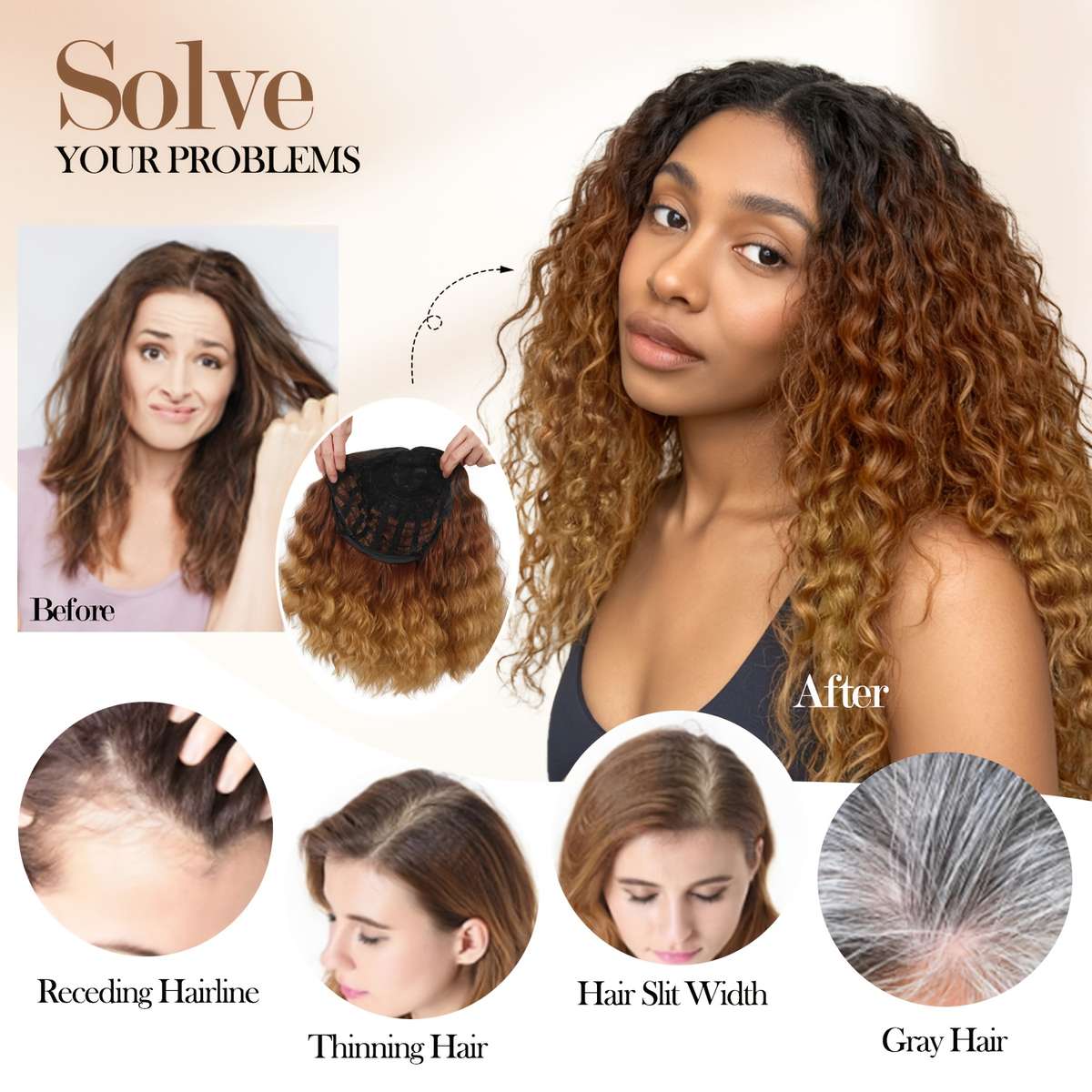 1Pc Style3 35.56cm Fashion Design Wig