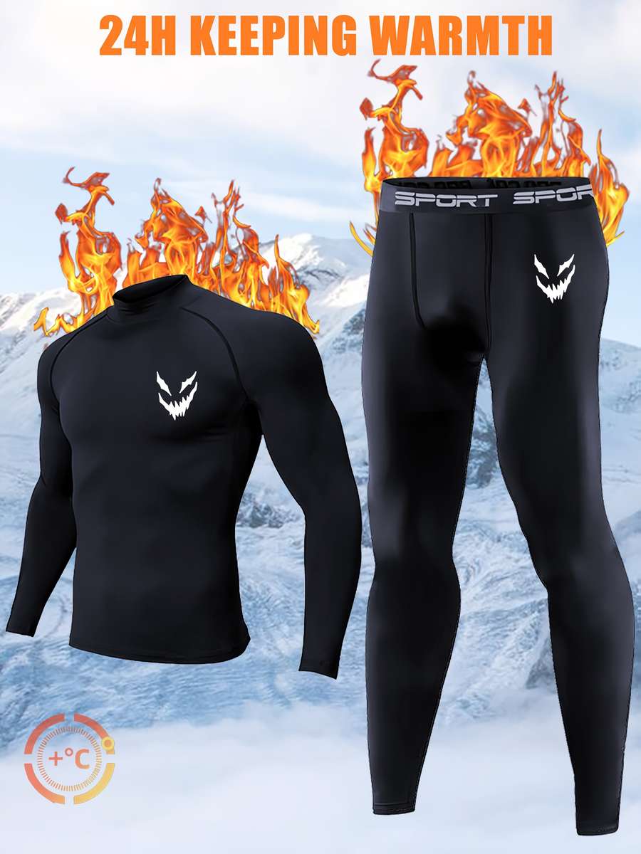 Thermal Underwear Color Black Sizexxl