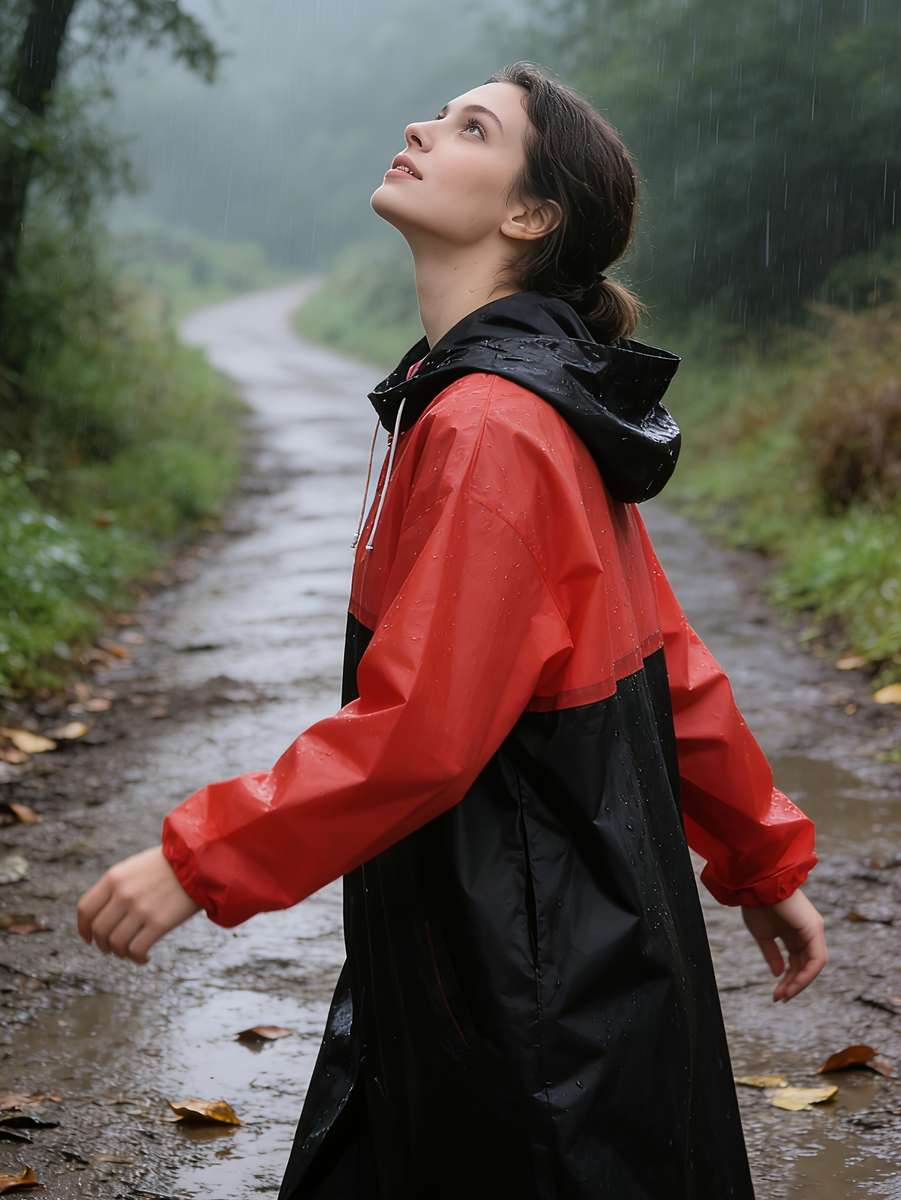 Raincoat Blackred Size Asian Onesize