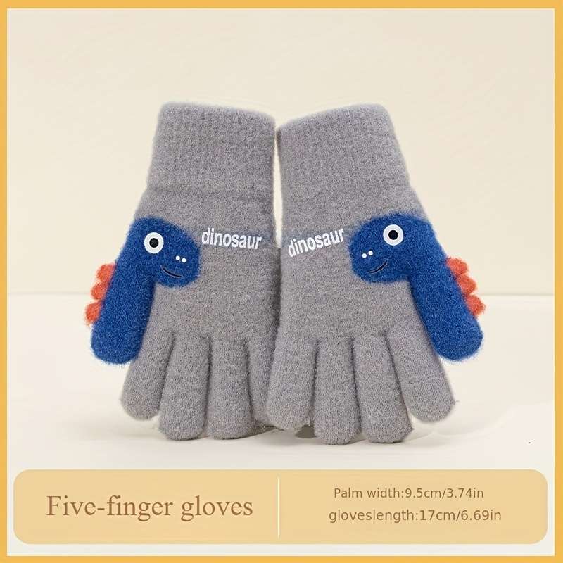 1 Pair Grey Warm Gloves