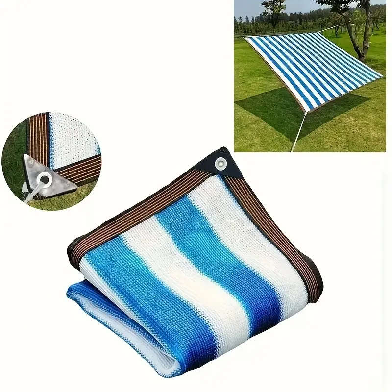 Blue And White Striped Outdoor Rectangular Awning 4×4m