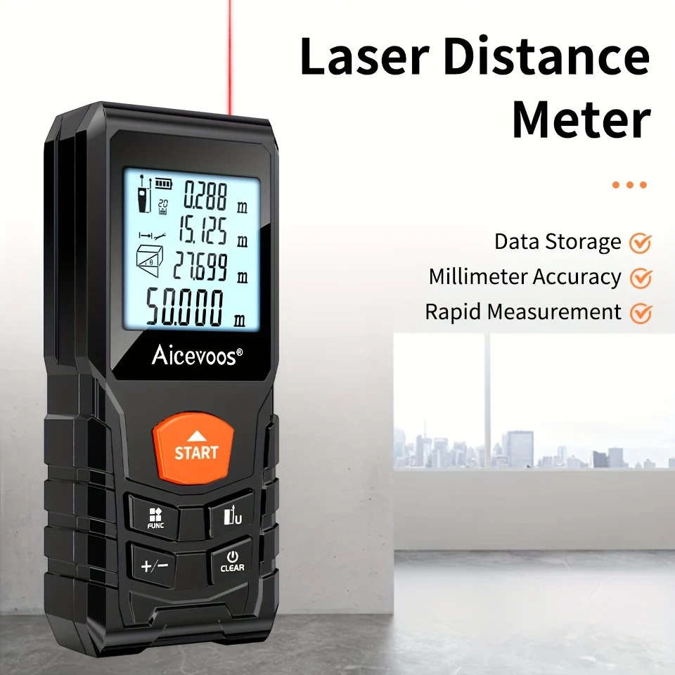 1pc High Accuracy Laser Distance Meter 120m Electronic Ruler Laser Measure Battery Power