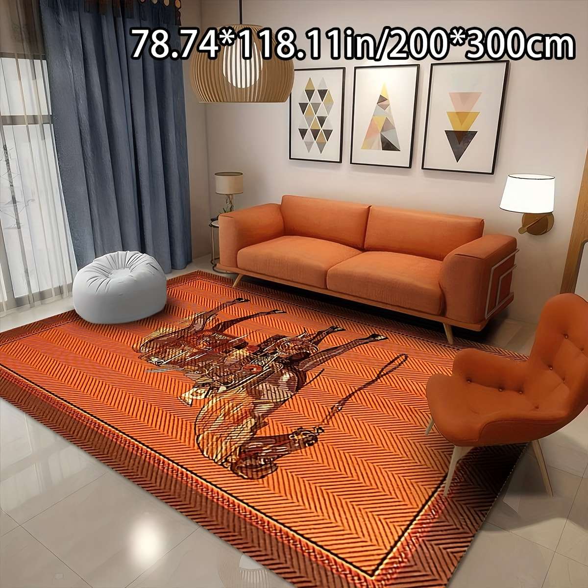 1Pc 70.86x98.42inch 180x250cm Floor Mat